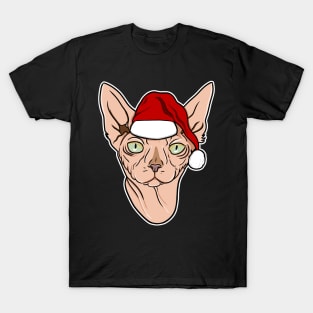 Santa Sphynx cat T-Shirt